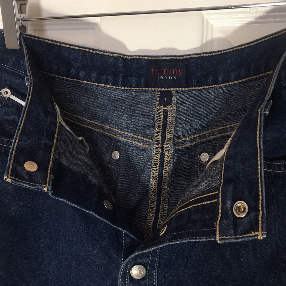Y2K Tommy Jeans Button Front Denim Skirt - Picture 14 of 14